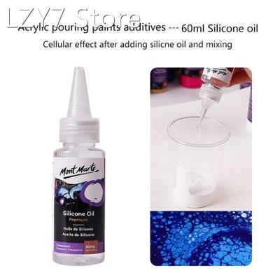 60ML Pigment Acrylic Paint Pouring Medium Silicone Oil For A