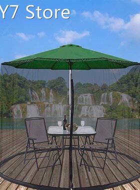 Patio Umbrella Netting Outdoor Camping Umbrella Table Screen