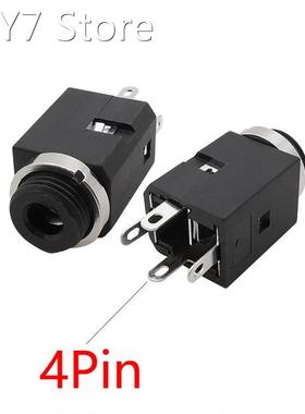 2/5/10Pcs PJ-341 3.5mm 4 Pin Vertical Stereo Audio Socket 3.