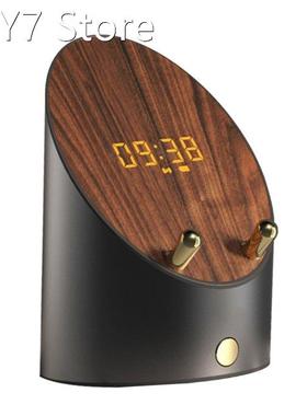 Smart Speakers Wooden Alarm Clock Wireless Smart Speaker Por