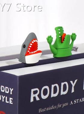 3D Stereo Cartoon Shark Crocodile PVC Bookmark Of Pages Scho