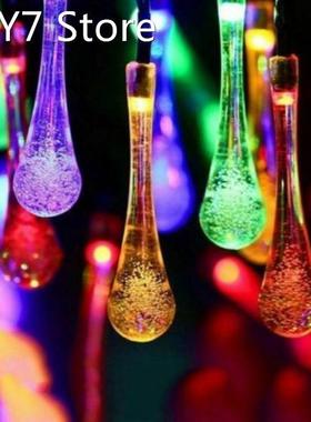 LED Outdoor Water Drops Lights String Solar Lamp String 5/6.