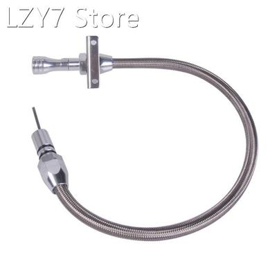 Transmission Dipstick Stainless Braided Firewall Flexible Di