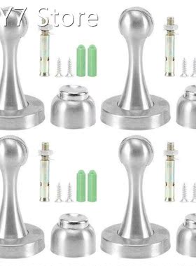 4pcs/Set Door Stopper Stainless Steel Modern Magnetic Door S