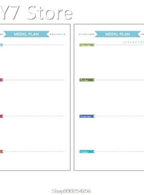 6 Holes Spiral Planner Refill Inner Paper Diary Weekly Plan