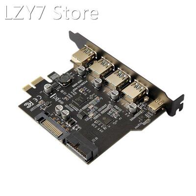PCE6U1C-R01 Riser Card, 4-Port USB 3.0 Type-C 19Pin Expansio