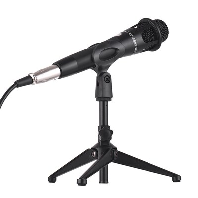 USB Live Sound Card Microphone with Tripod Audio Cable Earph