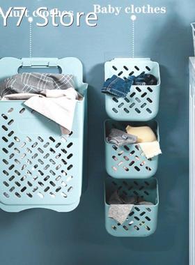 Wall Mounted Laundry Basket Dirty Clothes Hamper Foldable Cl