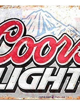 Twinkle Aluminum Vintage Sign Coors Light Replica Vintage T