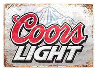 Twinkle Aluminum Vintage Sign Coors Light Replica Vintage T