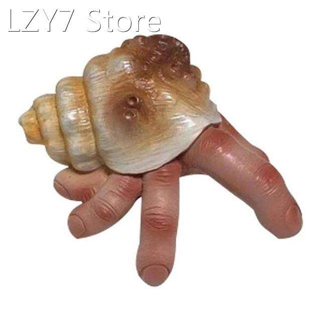 funny prank scary finger toy shell finger ornament for home