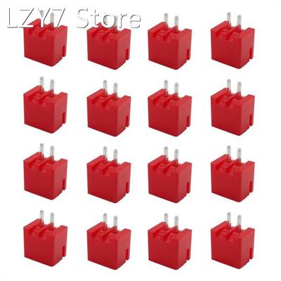 Red Nylon XH2.54 Pitch 2.54mm 2 Pin Male Plug Straight Pin T