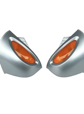 2x Rear View Mirror Amber Turn Signal Silver For BMW R1100RT