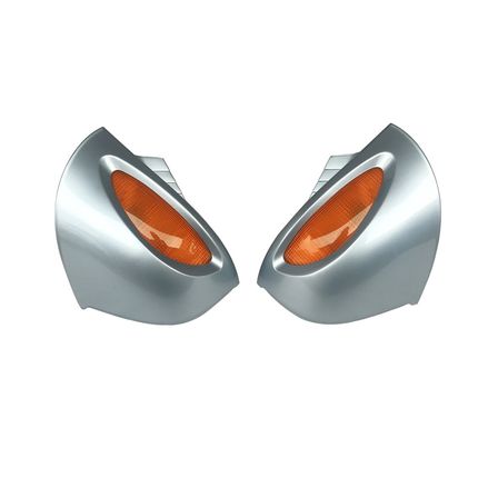 2x Rear View Mirror Amber Turn Signal Silver For BMW R1100RT