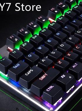 USB Gaming Keyboard 104 Keys with Rainbow Backlit Wired Comp