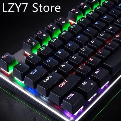 USB Gaming Keyboard 104 Keys with Rainbow Backlit Wired Comp