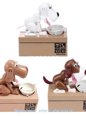 1pcs Cartoon Robotic Dog Banco Money Box Money Bank Automati