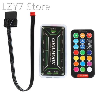 COOLMOON Fan Controller, Luminous and Color-Changing Portabl