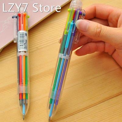 Six-color Ballpoint Pen Study Pens School Supplies Creative