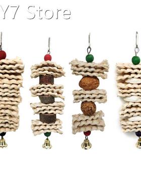 2022 New Parrot Chewing Blocks Bird Entertainment Corn Husks