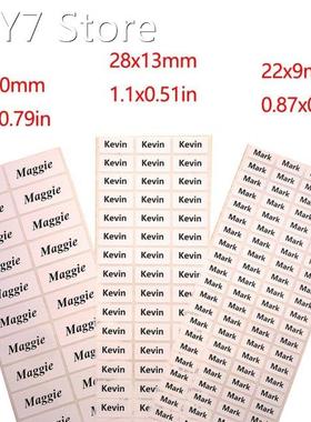 3Size Custom Name Stickers White Waterproof Personal Office