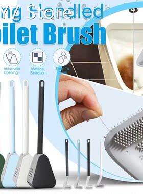 Golf Silicone Toilet Brushes With Holder Set Long Handled To