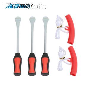 3 Tire Lever Tool Spoon + 2 Wheel Rim Protectors Tool Kit fo