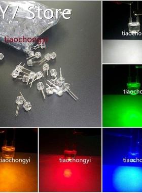 100pcs 2pin 8mm 0.5W Wide Angle Bright High Power LED (Red G
