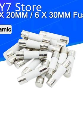 10PCS 5*20MM/6*30MM Fast blow Ceramic Fuse 250V 0.1A 0.25A
