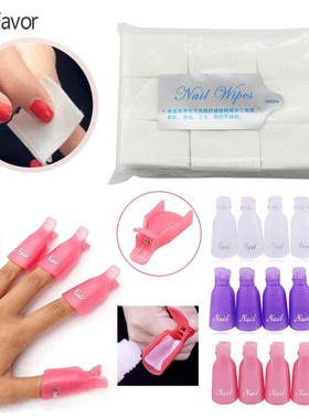 Addfavor Clip Tissues Nail-Tool-Set Polish-Removal-Holder Wi
