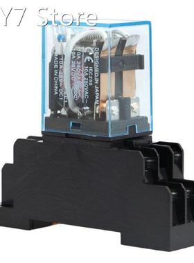 1Set With Socket Base AC 220V Coil Power Relay 10A DPDT LY2N