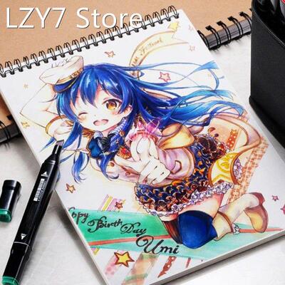 34 Sheet A3/A4/A5 Professional Marker Paper Spiral Sketch No