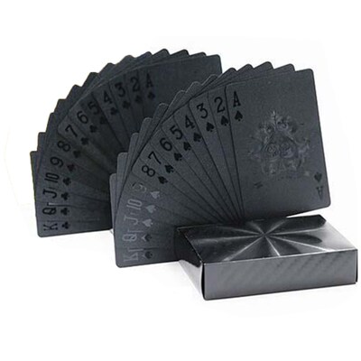Plastic Playing Cards Waterproof Golden Poker Black Plastic