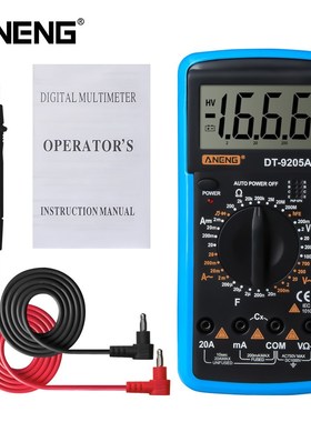 DT9205A DT9208A Digital Multimeter AC/DC Voltage Current Res