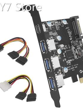 3A1C PCI-E to USB 3.0 4-Port(1XUSB-C-3XUSB-A) Expansion Card