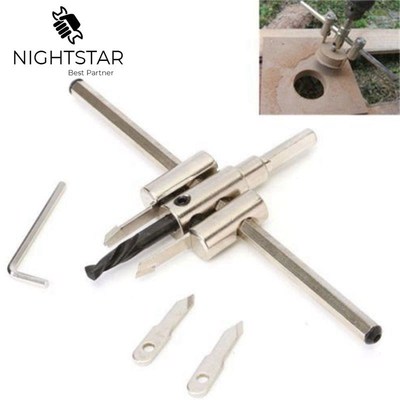 Alloy 120mm/200mm/300mm Adjustable Circle Hole Cutter Set wi