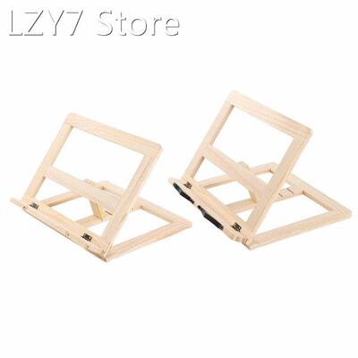 1Pc Foldable Wood Bookends Stand Cookbook Holder Reading Rac