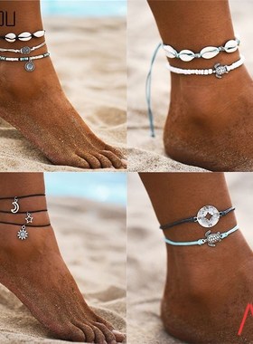 New Bohemia Waves Starfish Foot Ankle Bracelet Women Fashion