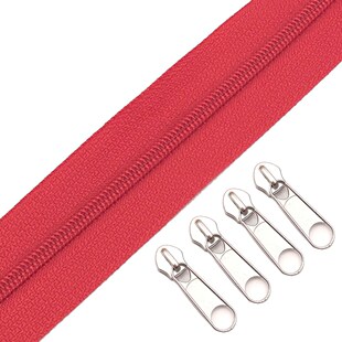 5 Meters 3# Zipper by Yard Bulk Nylon C Zippers with 10pcs Z