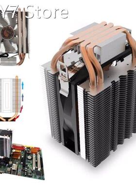 Heatpipe Radiator Blue LED Hydraulic Bearing CPU Cooler Fan