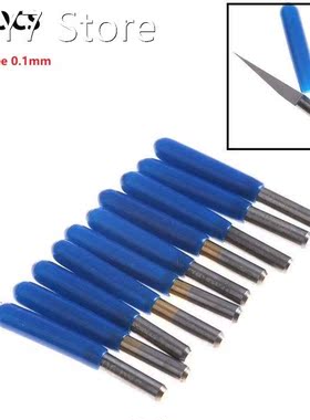 10PCS 0.1mm 10 Degree Flat Engraving Drill Bit Tungsten Stee
