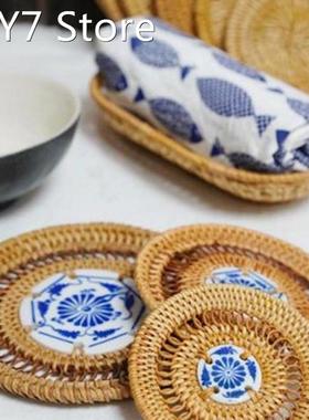 Rattan coaster, cup coaster, pot coaster, insulated coaster