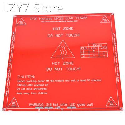 2020 Upgraded MK2B Heated Bed PCB Heatbed Dual 12V 24V Red M