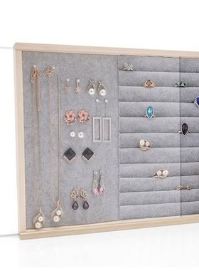 Earring box dustproof ring tray hanging wall stud necklace