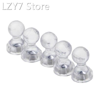 6pcs Transparent Colorless Magnetic Plastic Thumbtack Whiteb