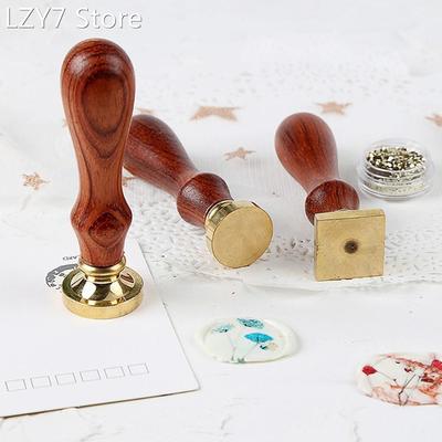 Metal Brass Sealing Wax Seal Stamp Wooden Handle Scrapbook S