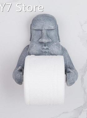 Tissue Holder Easter Island Moai Design Wall Mounted Toilet