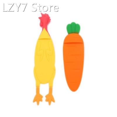 1pcs Creative Cute Silicone Carrot Bookmark Culture Creative