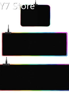 RGB Glow Luminous Desk Mousepad Non-Slip Wired USB Gaming Of