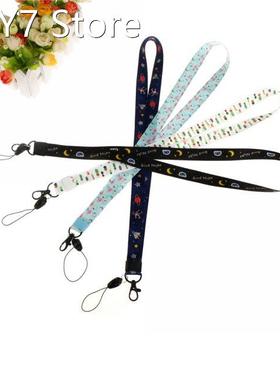 1pcs Cartoon Print Mobile Phone Neck Strap Cute Keys Lanyard